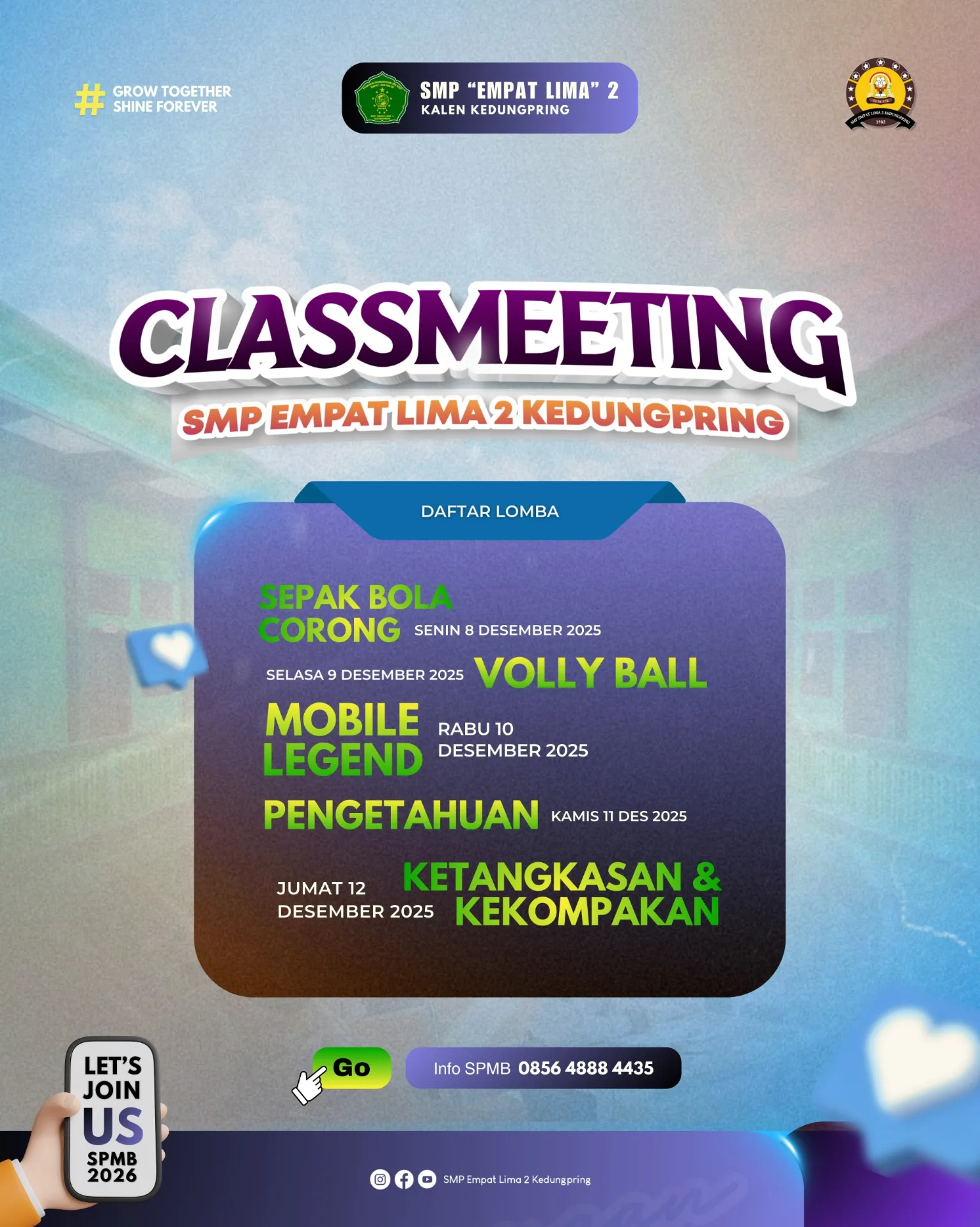 Classmeeting SMP "Empat Lima" 2 Kedungpring 2025!